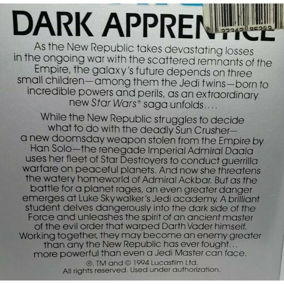 2 Star Wars Vol 1 & 2 Jedi Academy Trilogy Jedi Search Dark Apprentice Books - Picture 10 of 12